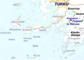 Turun saaristo kartta Turun saaristo kartta